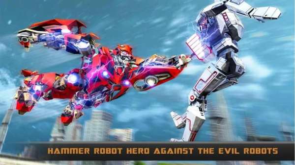 Real Robot Transformation – Hammer Superhero Game screenshot 2