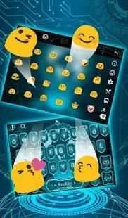 3D Future Tech Keyboard Theme screenshot 2
