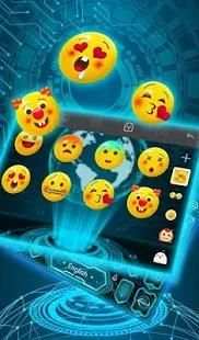 3D Future Tech Keyboard Theme screenshot 1