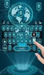 3D Future Tech Keyboard Theme screenshot 3