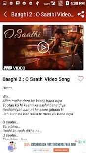 O Saathi Song Videos - Baaghi 2 Movie Songs screenshot 2