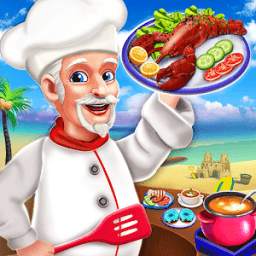 Crazy Kitchen Seafood Restaurant Chef Cooking Game