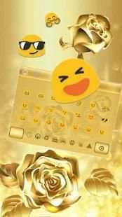 Tema Keyboard Rose Emas screenshot 2
