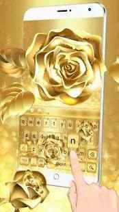 Tema Keyboard Rose Emas screenshot 3