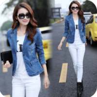 Women Jeans Photo Suit : Girls Fashion Photo Frame