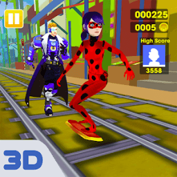 ikon Subway Ladybug Surf Jump Dash Runner 3D