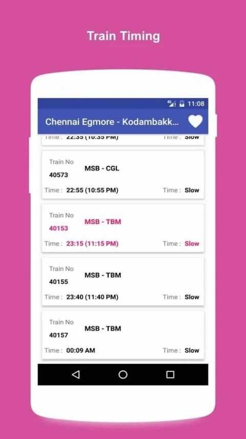Chennai Local Train स्क्रीनशॉट 3