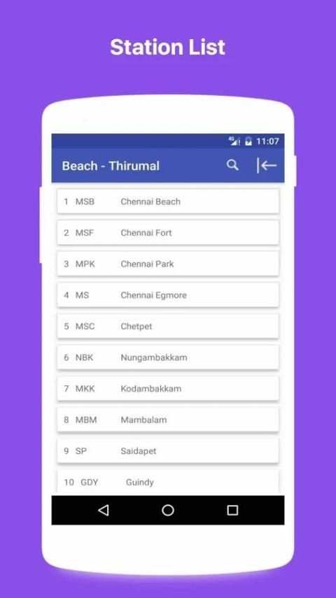 Chennai Local Train स्क्रीनशॉट 2