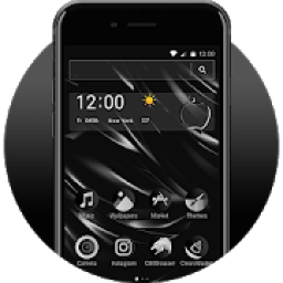 ikon Stylish Black Phone 7 Launcher