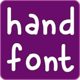 Hand fonts for FlipFont with Font Resizer