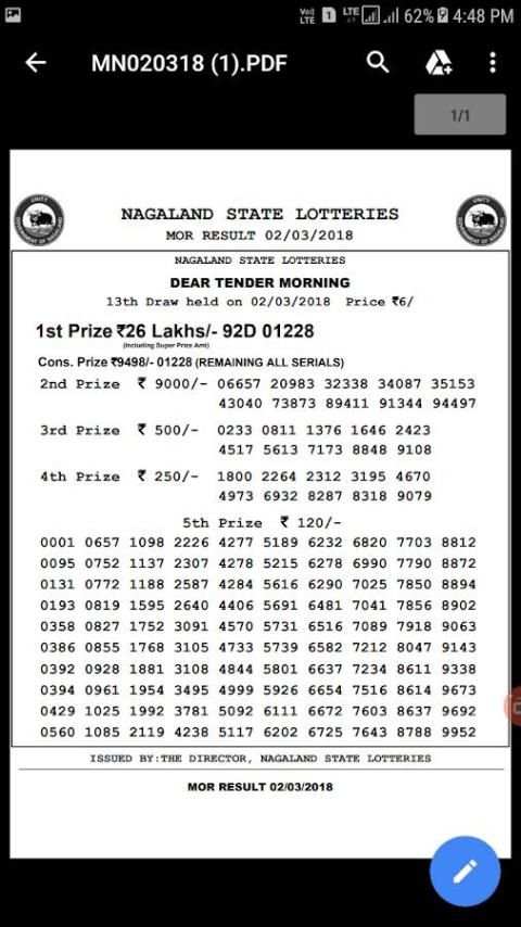 Lottery Sambad स्क्रीनशॉट 1