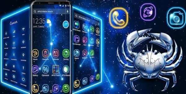 Glitter Cancer Constellation Theme & Wallpaper screenshot 5