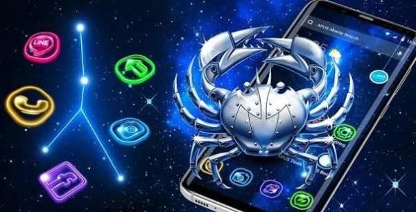 Glitter Cancer Constellation Theme & Wallpaper screenshot 4