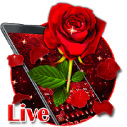 ikon Live Falling Red Rose Petals Keyboard