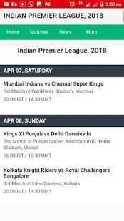 IPL 2018 T20 BCCI (Players list,Schedules,live) screenshot 3