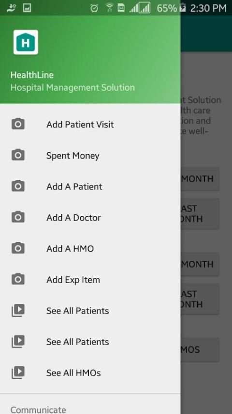 HealthLine Patient & Hospital Management Solution screenshot 1