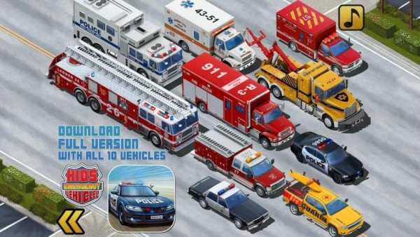 Kids Vehicles: Emergency Lite स्क्रीनशॉट 3