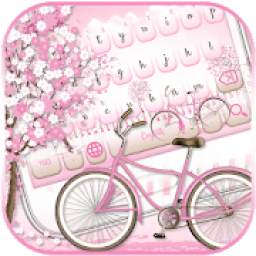 Sakura Pink Bicycle Keyboard Theme