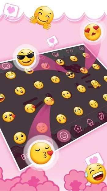 Pink Cute Kitty Keyboard screenshot 3
