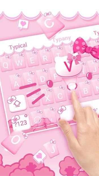 Pink Cute Kitty Keyboard screenshot 4