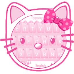 Pink Cute Kitty Keyboard أيقونة