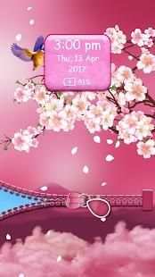 Sakura Lock Screen Zipper screenshot 6