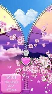 Sakura Lock Screen Zipper screenshot 7
