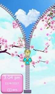 Sakura Lock Screen Zipper screenshot 1