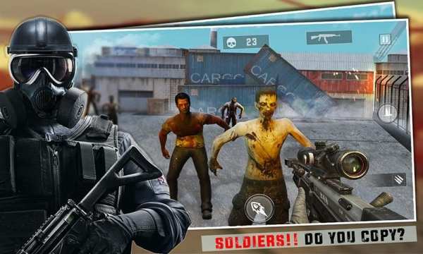 Zombie Gun Shooting Strike: Critical Action Games स्क्रीनशॉट 1