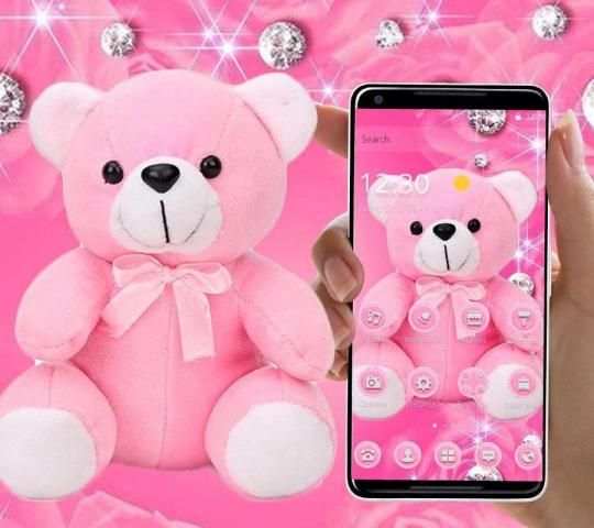 Pink Diamond Teddy Bear Theme screenshot 1