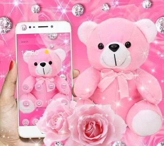 Pink Diamond Teddy Bear Theme screenshot 6