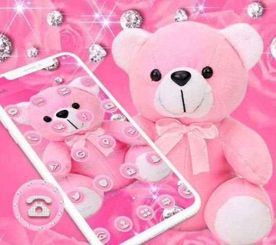 Pink Diamond Teddy Bear Theme screenshot 2