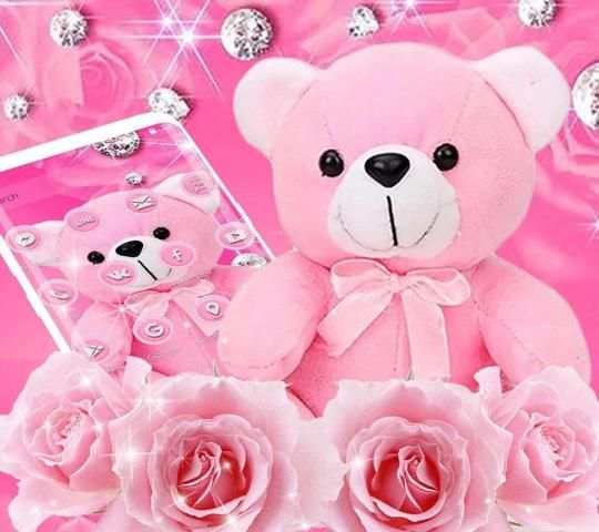 Pink Diamond Teddy Bear Theme screenshot 4