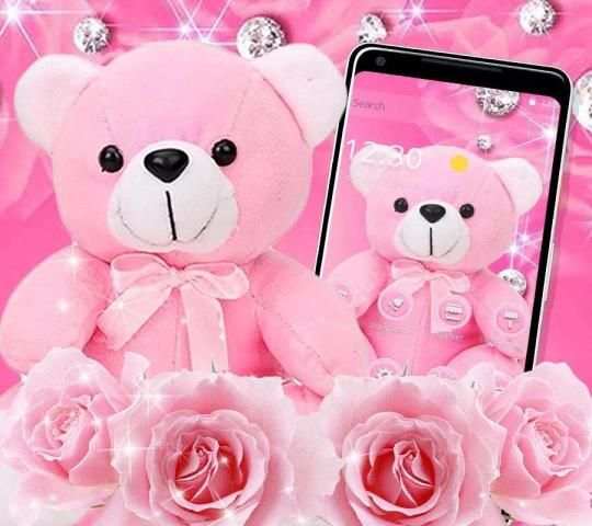 Pink Diamond Teddy Bear Theme screenshot 5