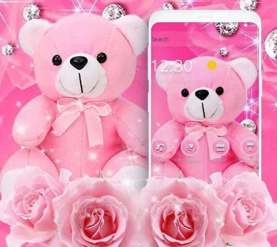 Pink Diamond Teddy Bear Theme screenshot 7