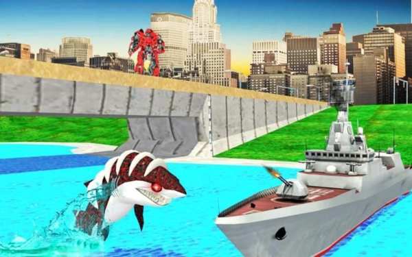Robot Shark Simulator:Angry Shark Attack स्क्रीनशॉट 11