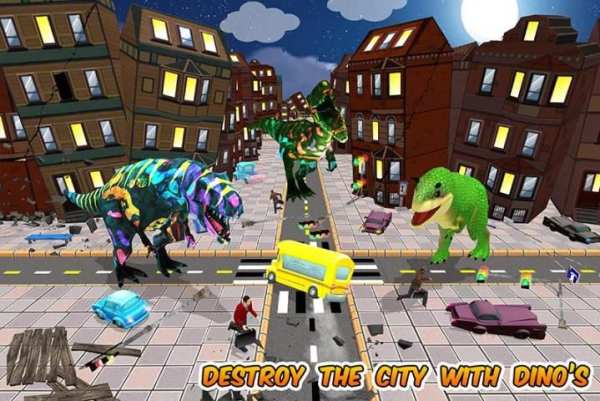 Angry Dinosaur vs City Police Rampage screenshot 9