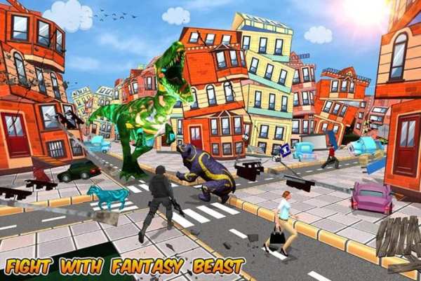 Angry Dinosaur vs City Police Rampage screenshot 10