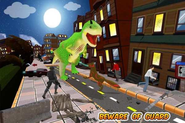 Angry Dinosaur vs City Police Rampage screenshot 1