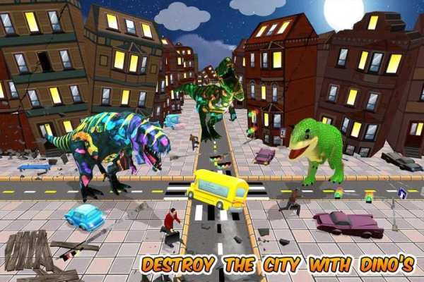 Angry Dinosaur vs City Police Rampage screenshot 5