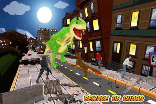 Angry Dinosaur vs City Police Rampage screenshot 11