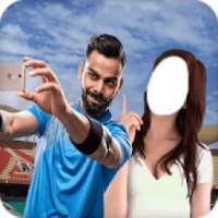 Selfie With Virat Kohli-Photo Name with VK on 9Apps