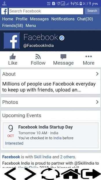 Mini for fb lite स्क्रीनशॉट 2