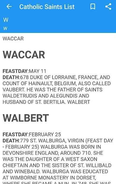 Catholic Saints List screenshot 2