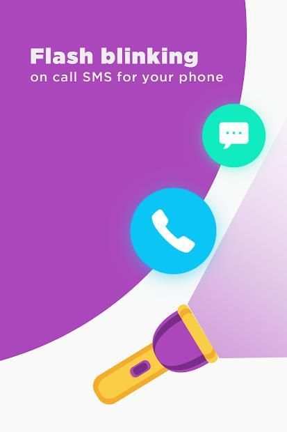 Calling Flashlight: Flash blinking on call & SMS screenshot 3