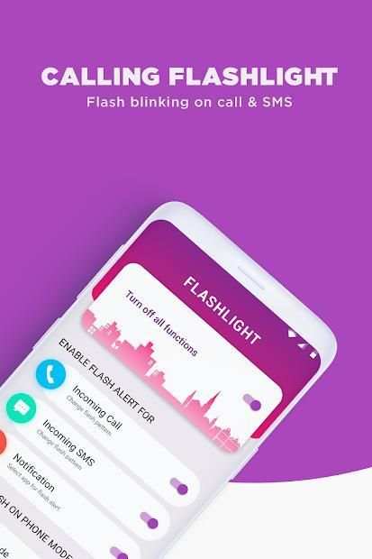 Calling Flashlight: Flash blinking on call & SMS screenshot 4