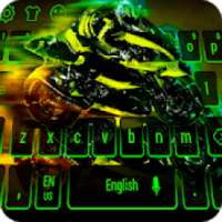 Cool Motorcyclist Keyboard