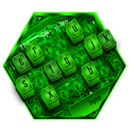 ikon Neon Green Light Animated Keyboard Theme
