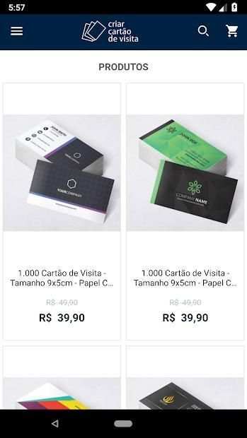 Criar Cartão de Visita screenshot 2