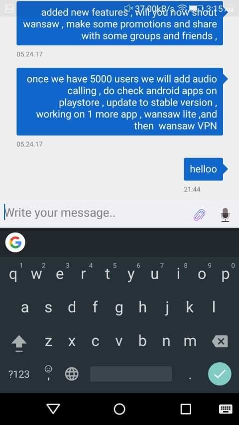 Wessenger screenshot 1